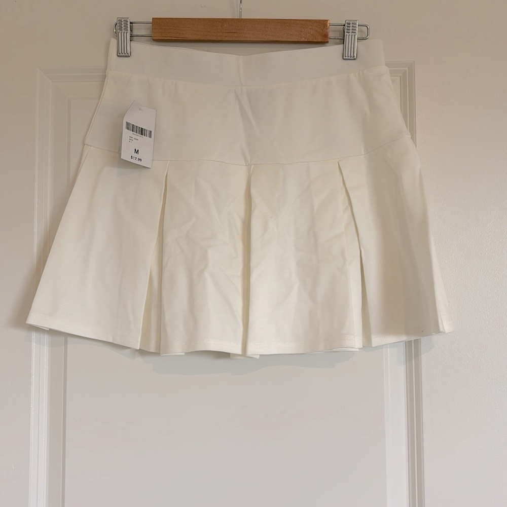 Forever21 White Pleated Tennis Skirt